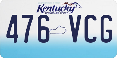 KY license plate 476VCG