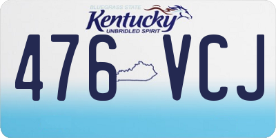 KY license plate 476VCJ
