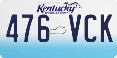 KY license plate 476VCK