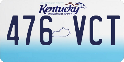 KY license plate 476VCT