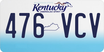 KY license plate 476VCV