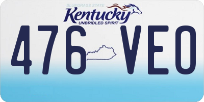 KY license plate 476VEO