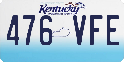 KY license plate 476VFE