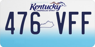 KY license plate 476VFF