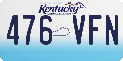 KY license plate 476VFN