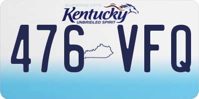 KY license plate 476VFQ