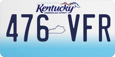 KY license plate 476VFR