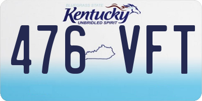KY license plate 476VFT