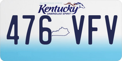 KY license plate 476VFV