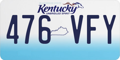 KY license plate 476VFY