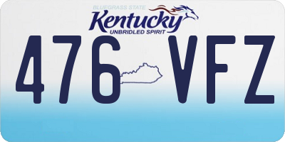 KY license plate 476VFZ