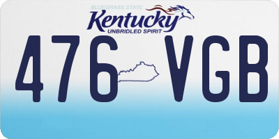 KY license plate 476VGB