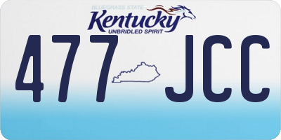 KY license plate 477JCC