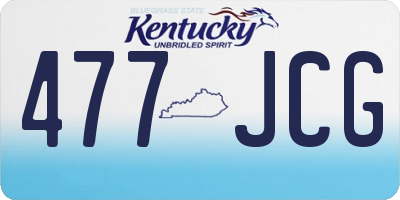 KY license plate 477JCG