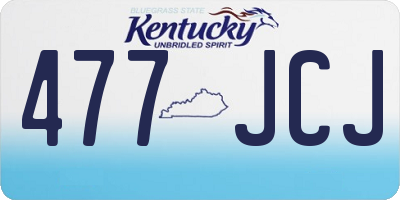 KY license plate 477JCJ