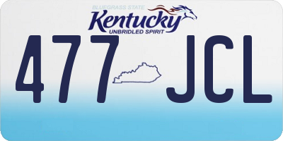 KY license plate 477JCL