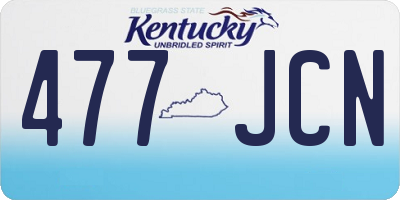 KY license plate 477JCN