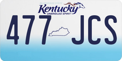 KY license plate 477JCS