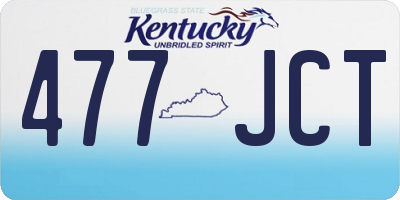 KY license plate 477JCT