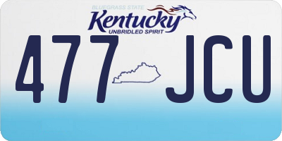 KY license plate 477JCU