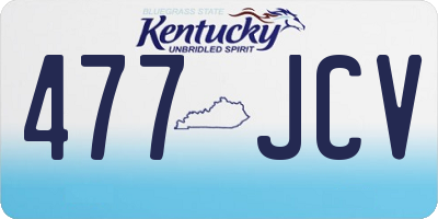 KY license plate 477JCV
