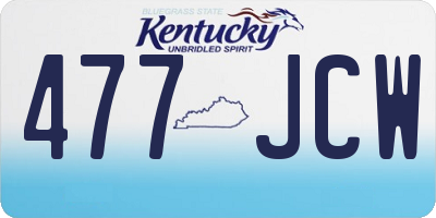KY license plate 477JCW