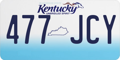 KY license plate 477JCY