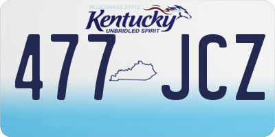 KY license plate 477JCZ