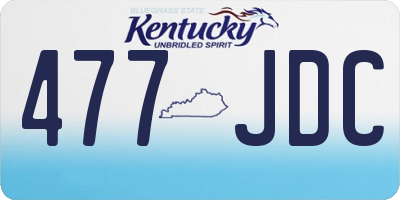 KY license plate 477JDC