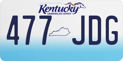 KY license plate 477JDG