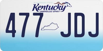 KY license plate 477JDJ