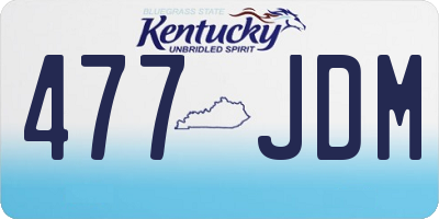 KY license plate 477JDM