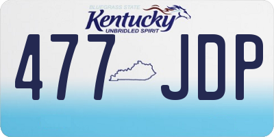 KY license plate 477JDP