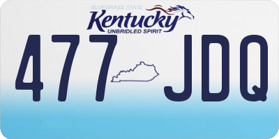 KY license plate 477JDQ