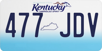 KY license plate 477JDV
