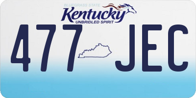 KY license plate 477JEC