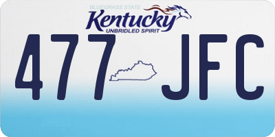 KY license plate 477JFC