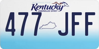 KY license plate 477JFF