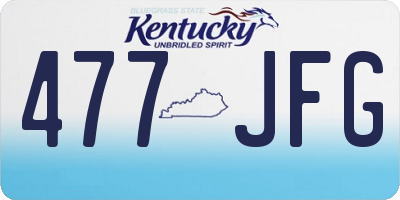 KY license plate 477JFG