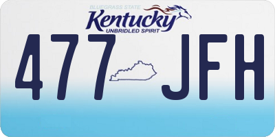 KY license plate 477JFH