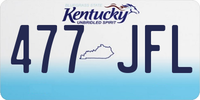 KY license plate 477JFL