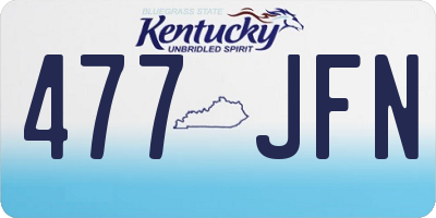 KY license plate 477JFN