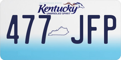 KY license plate 477JFP