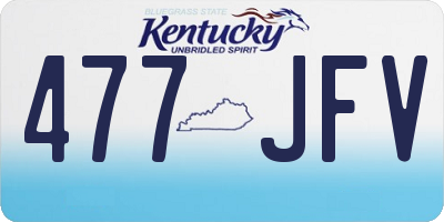 KY license plate 477JFV