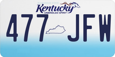 KY license plate 477JFW