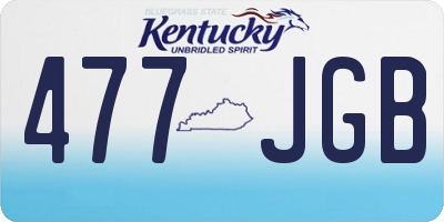 KY license plate 477JGB