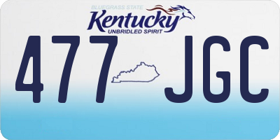 KY license plate 477JGC