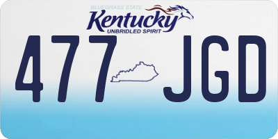 KY license plate 477JGD