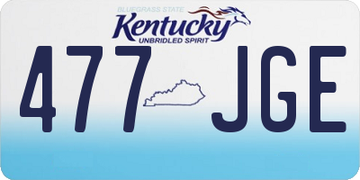 KY license plate 477JGE
