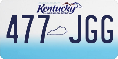 KY license plate 477JGG